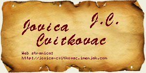 Jovica Cvitkovac vizit kartica